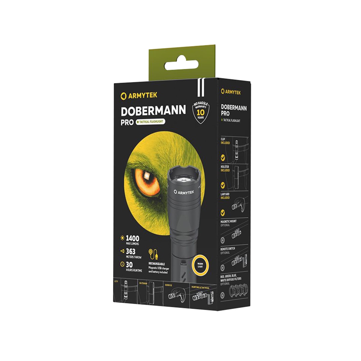 Baterijska lampa ARMYTEK Doberman Pro USB